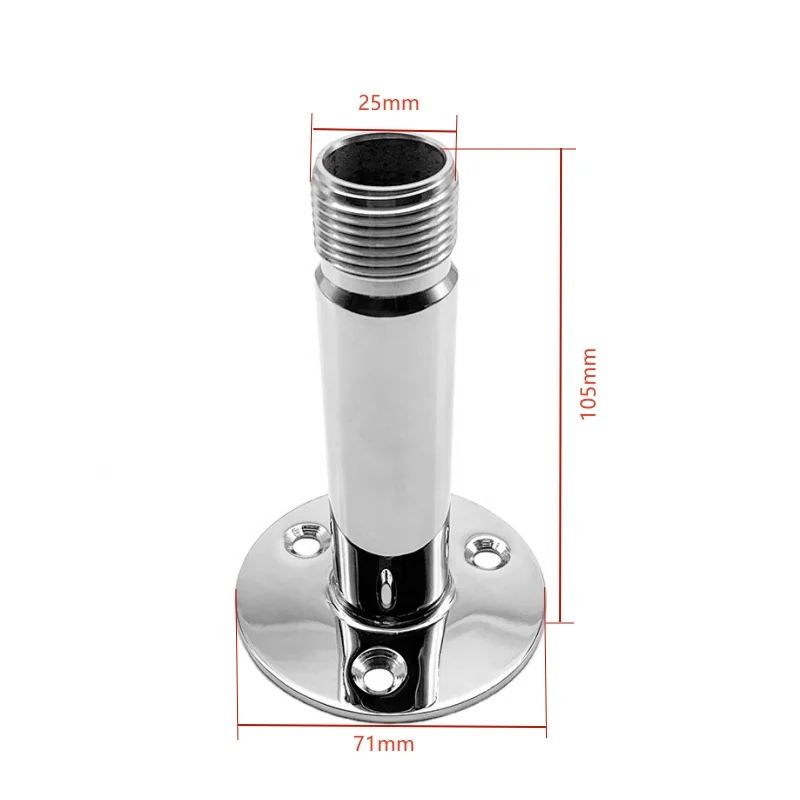 1 Inch Stainless Steel Antenna Base Marine Radio VHF Antenna Base Mount For Boats