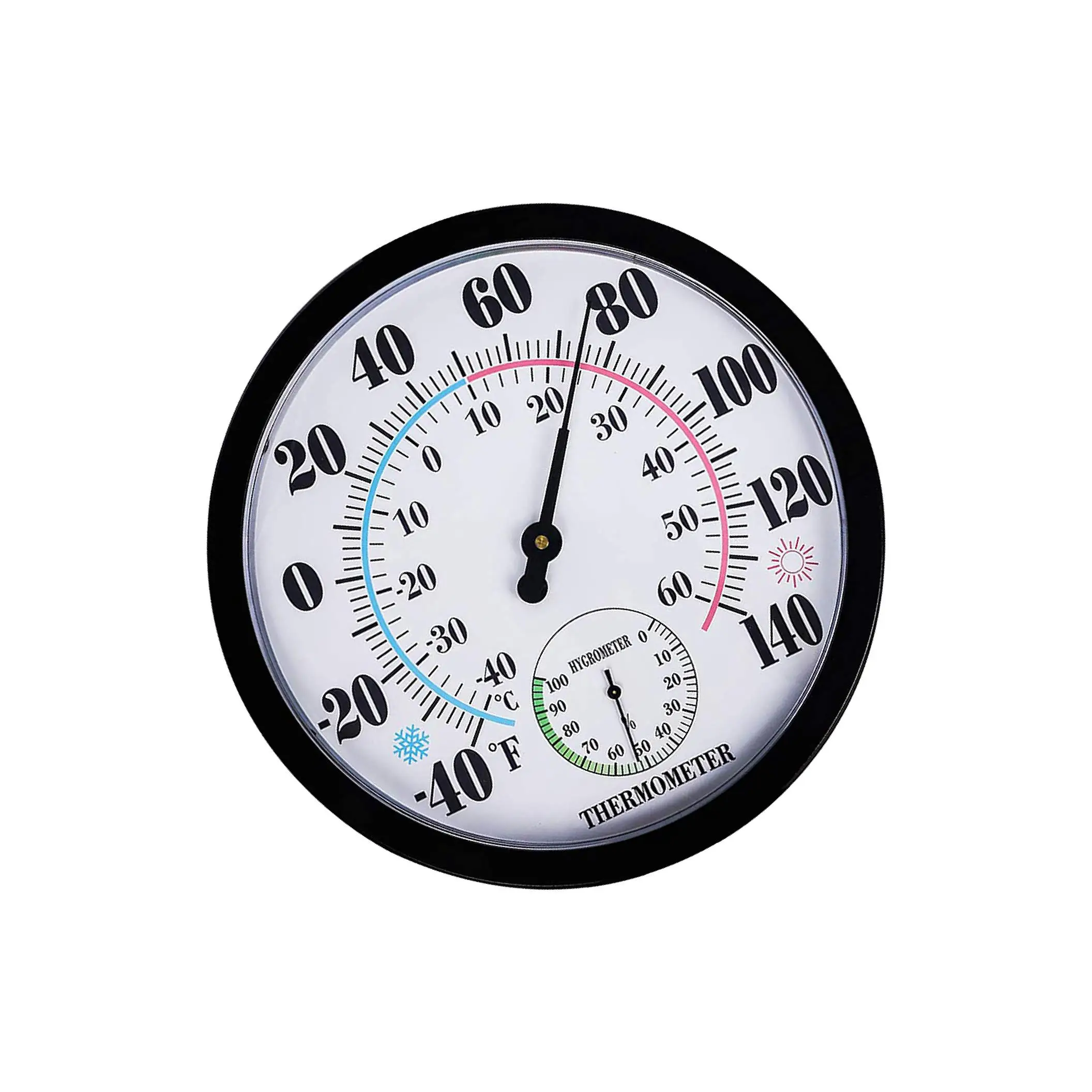 

9.84'' Round Hygrometer Thermometer Meter Outdoor Temperature Humidity Gauge