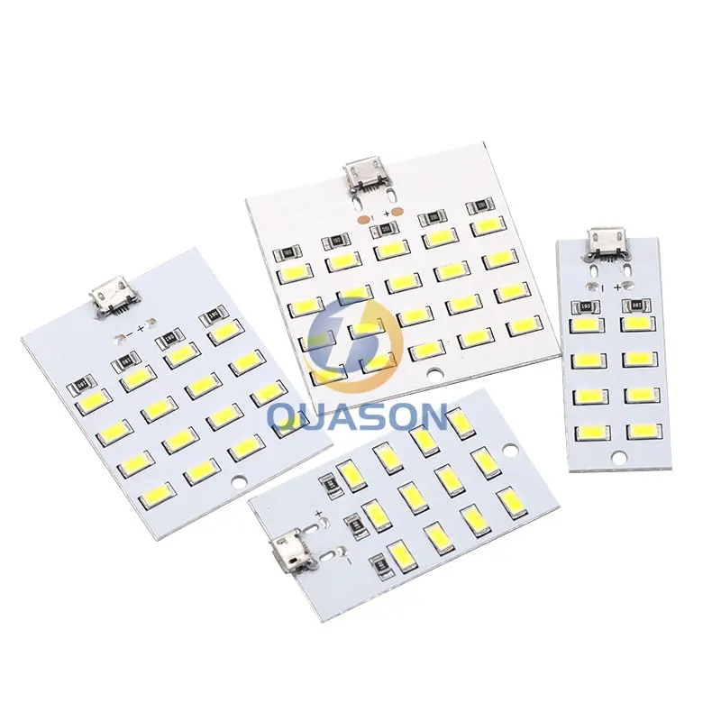 1 adet yüksek kalite 5730 smd 5V 430mA ~ 470mA beyaz mikro Usb 5730 LED aydınlatma paneli USB mobil ışık acil durum ışığı gece lambası