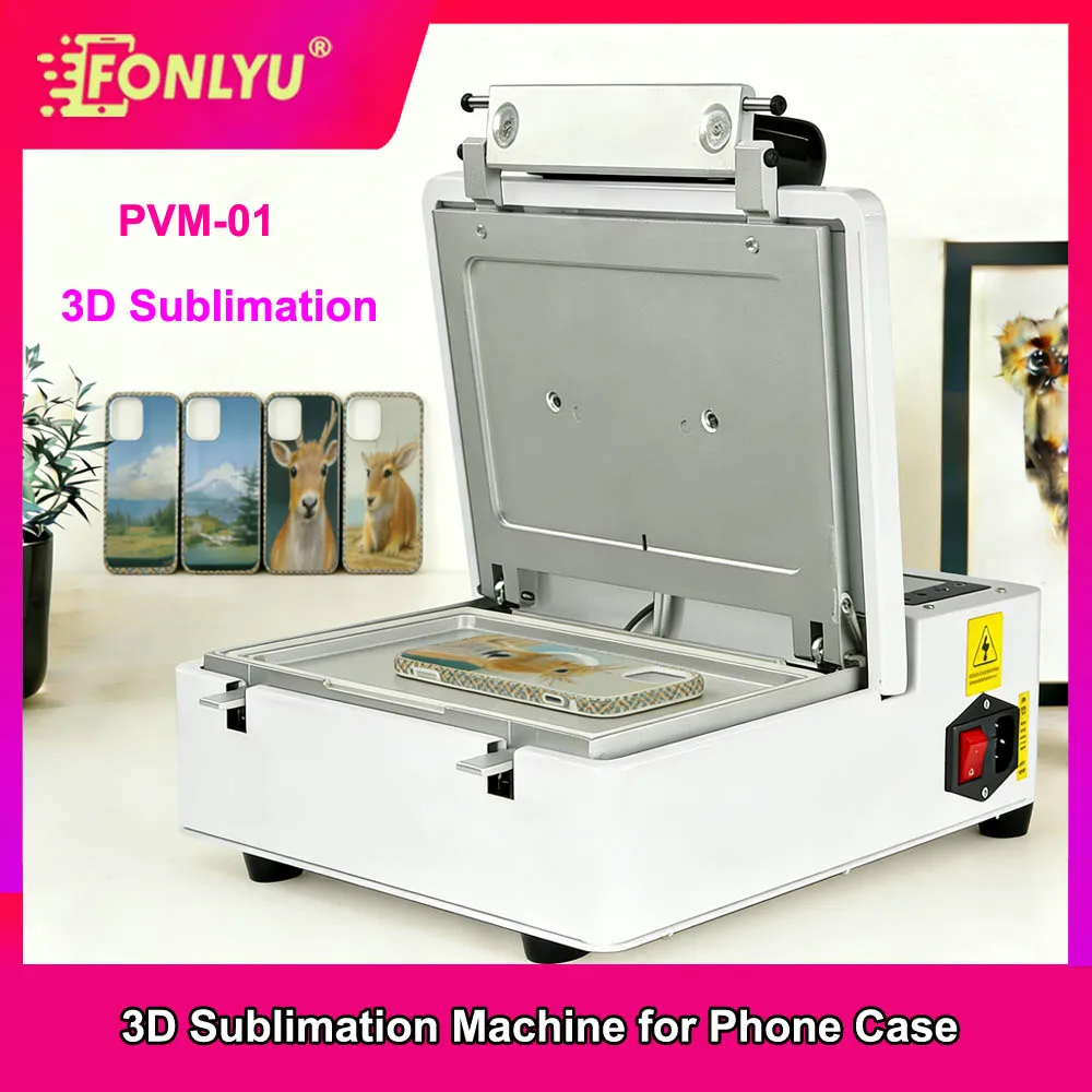 

Термопресс FONLYU 3D для сублимации, для печати на чехлах для телефонов, PVM-01, мини-принтер для вакуумной термопереносной печати для мобильных устройств
