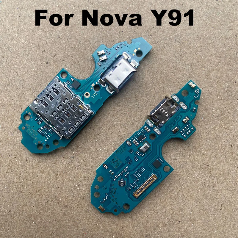 

For Huawei Nova Y91 USB Charging Dock Port Mic Microphone Connector Fast Board Flex Cable Repair Parts Global Plus