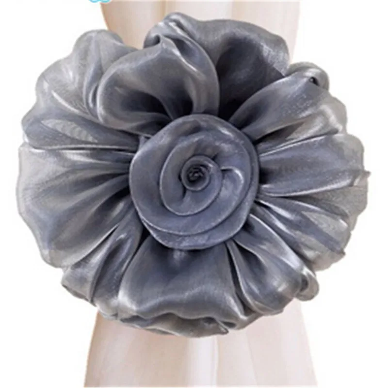 1 Pair Lace Flower Buckle Bundle Belt Window Curtain Accessories Decoration