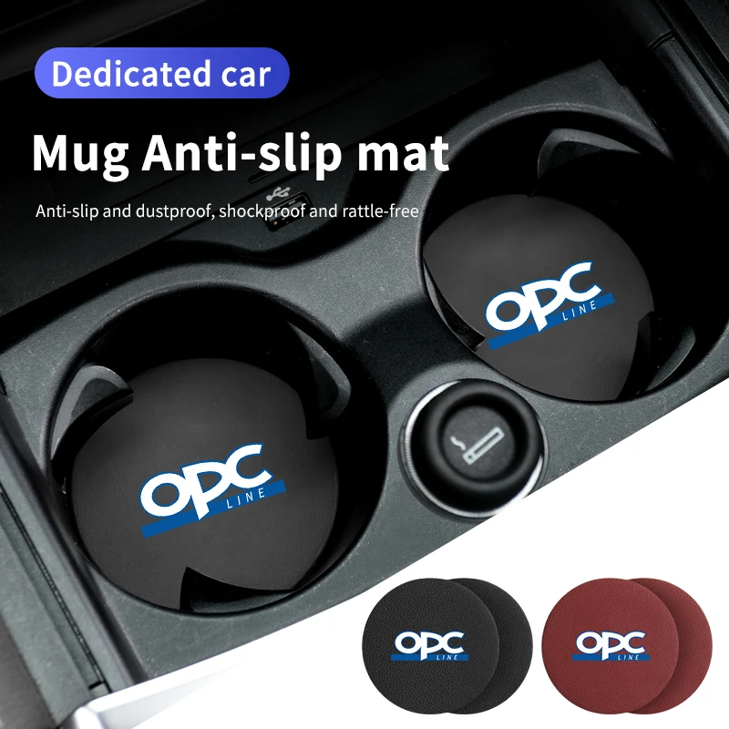 Car Coasters Water Cup Holder Pad Non-slip Cup Slot Mats For OPEL OPC LINE Zafira b Corsa d Insignia Mokka Regal Grandland Vectr