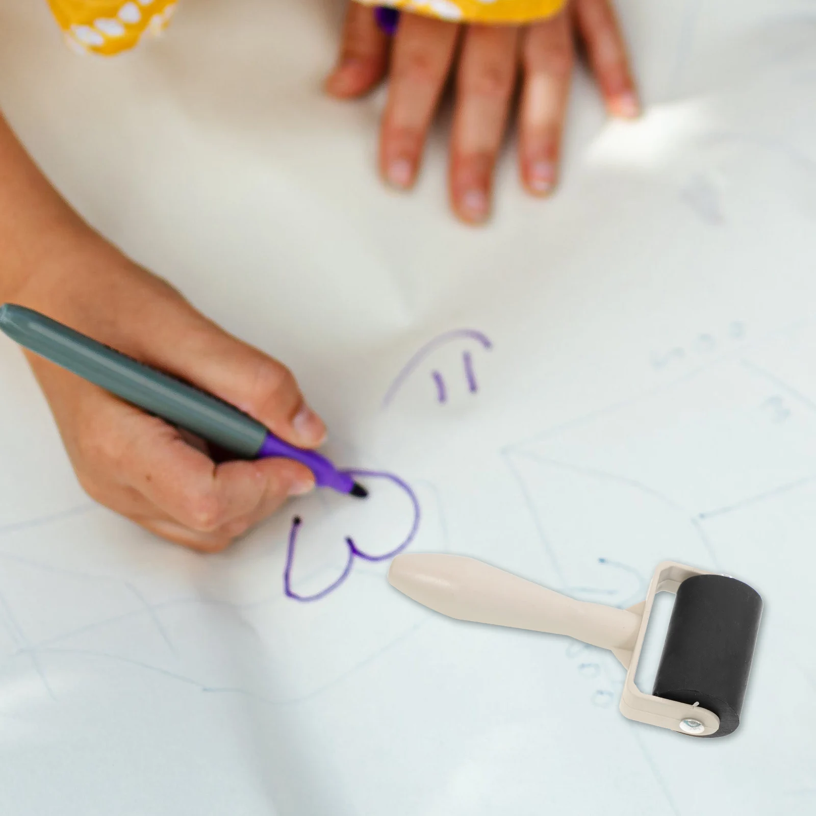 Juego de rodillos de herramientas de impresión artística, 6 uds., para pintura, estampado, proyectos artesanales en relieve, rodillo de aplicación