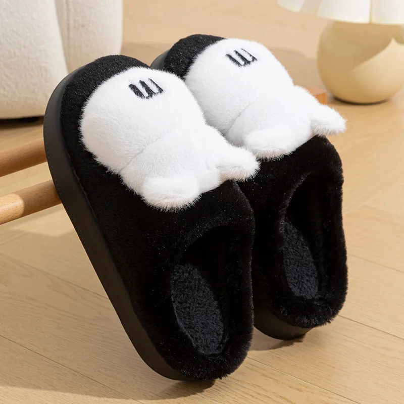 

Fluffy Bear Slippers for Women Winter Warm Animal Furry Home Slippers Kawaii Mules Slipper Cozy Room Shoes