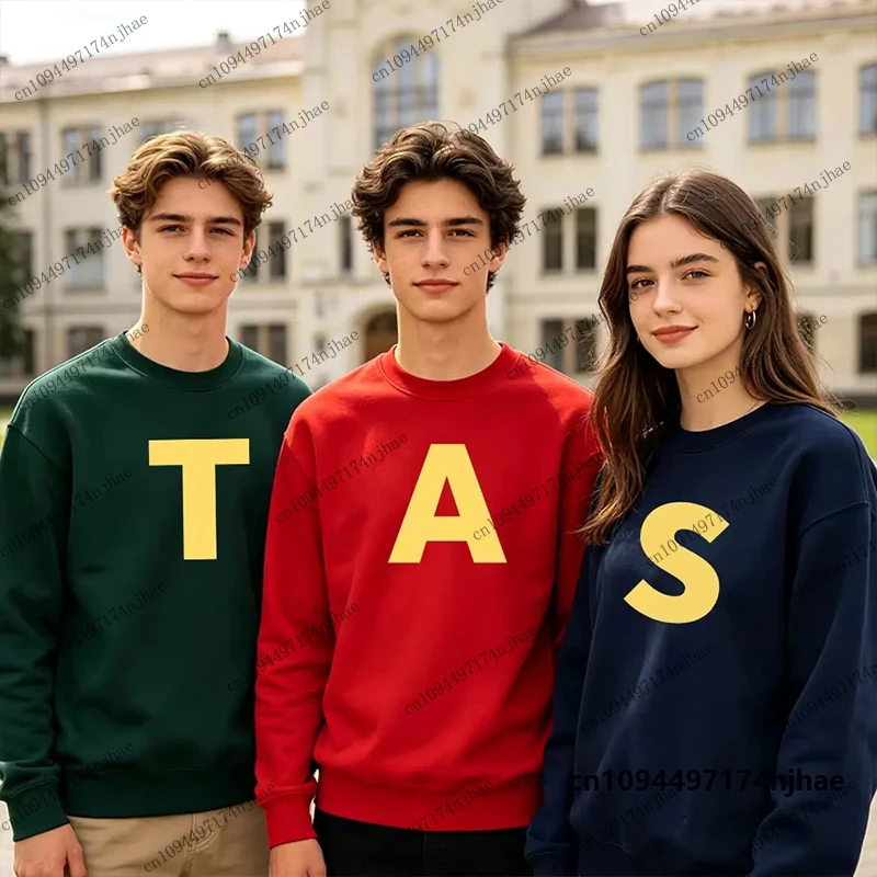 2026 Cartoon Alvin and The Chipmunks Print Sweatshirt For Men Women Autumn Winter Long Sleeve Pullover Casual Oversized Tops