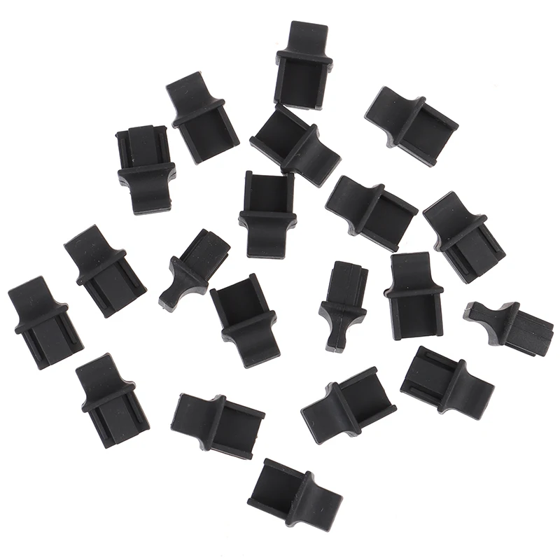 20pcs/set RJ45 Network Port Protective Rubber Cover Network Connector End Cap Clean Protection Plug Accessories