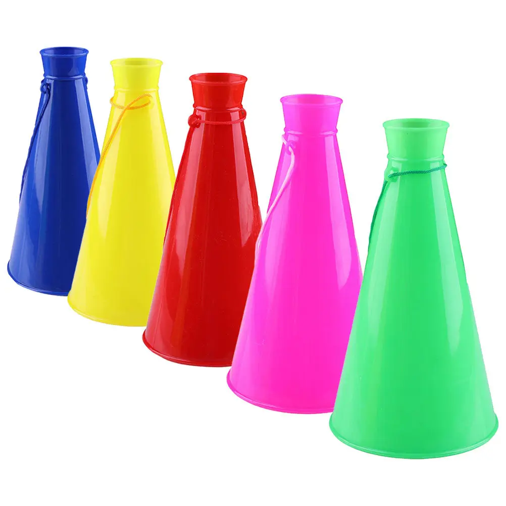 5Pcs Eye-Catching Cheer Horns Lightweight Blow Horns for Sporting Events Performances Game Day Support Football Fan Gear Party