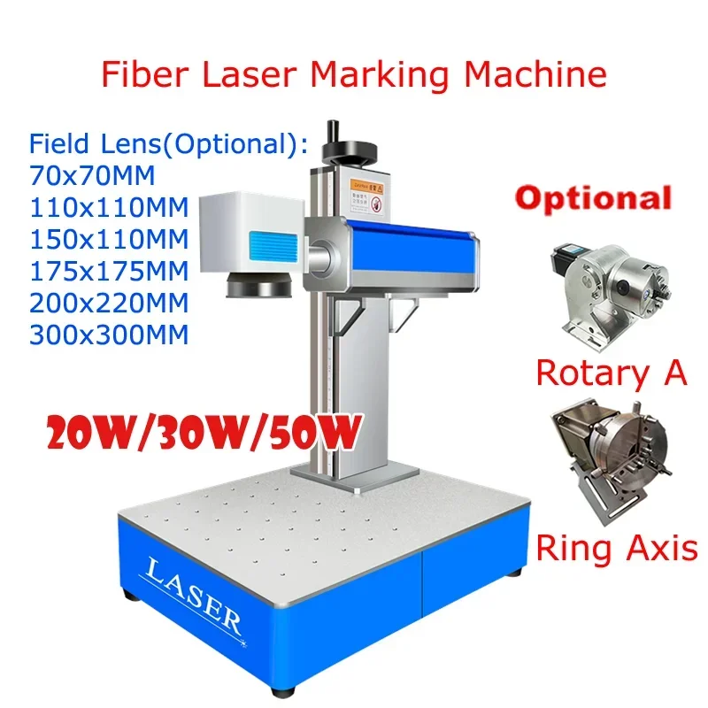 LY Desktop Mini Fiber Laser Marking Machine 20W 30W 50W Metal Engraving Machine for PVC Plastic Stainless Steel Cartoon Package