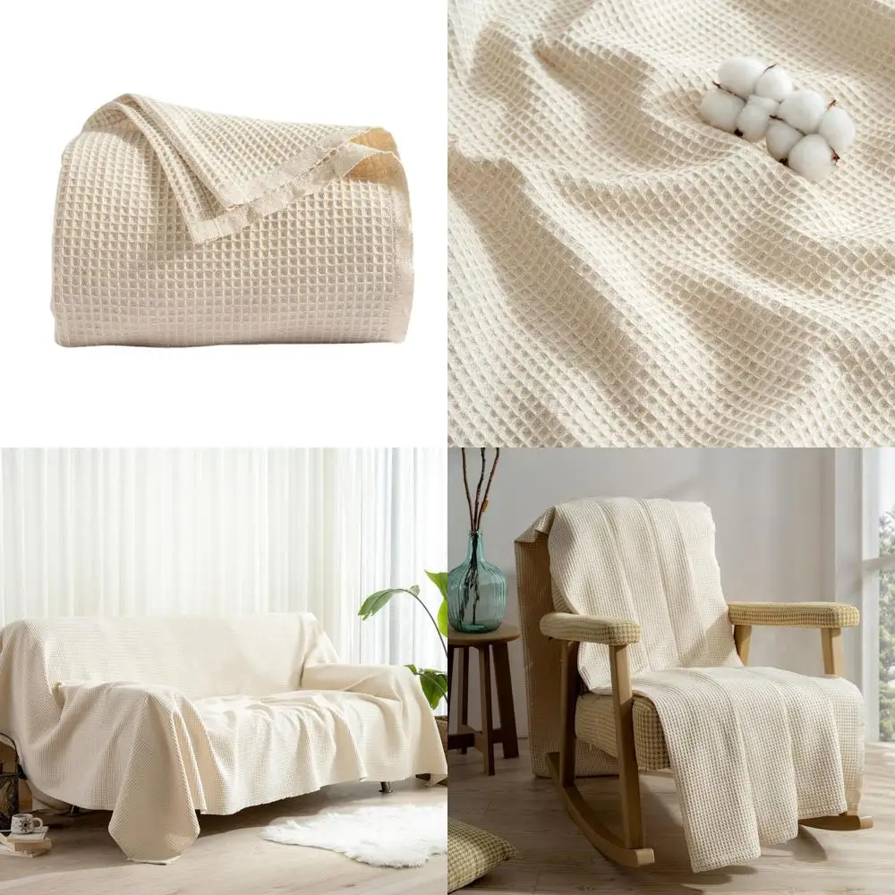 

Вафельное одеяло королевского размера из турецкого хлопка — натуральное, легкое летнее одеяло, 90x110, сделано в Турции