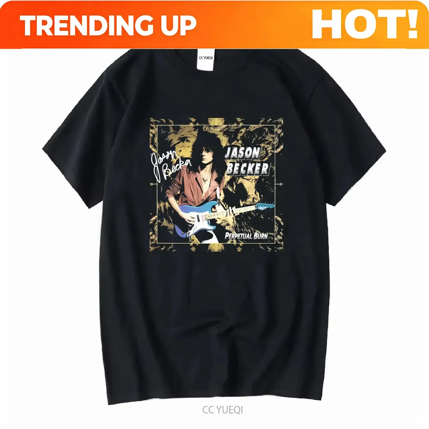 Customization Shirt Vintage Jason Becker Perpetual Burn Signed T Shirt Black All Sizes PT100 Vintage Washed Graphic Comfortable
