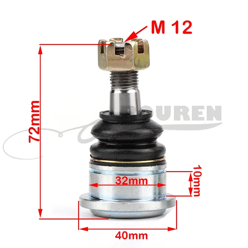 1 زوج M12X10 وصلة كروية التعادل قضيب نهاية توجيه المفصل الذراع ل 50cc-250cc عربات التي تجرها الدواب الترابية دراجة ATV رباعية دبوس E Assay