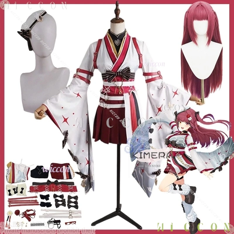 

Halloween Costume Anime Youtuber Cosplay VTuber Houshou Marine Costume 2025 Birthday Concert 3D New Japanese Carnival Outfit Adu