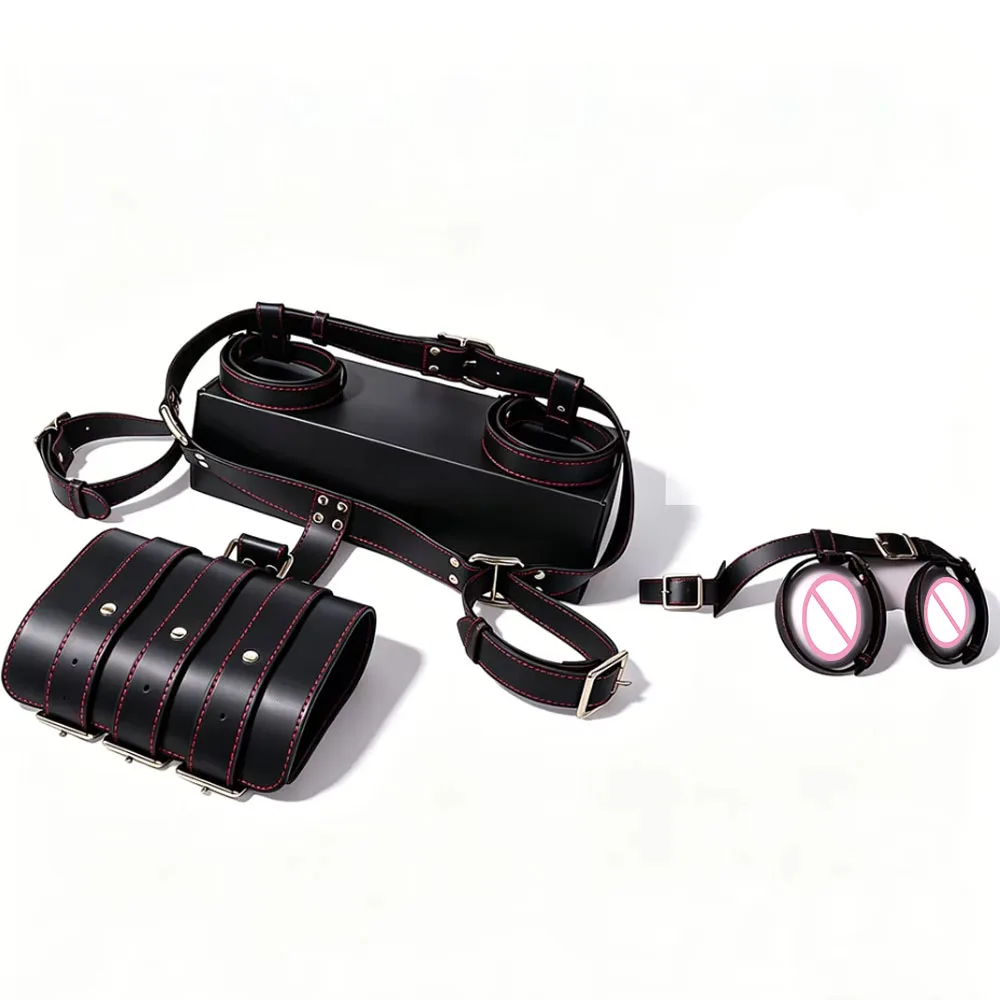 FRKO Breast Restraints Kit Sexy Women Fetish Behind Back Handcuffs Harness Belt BeAdjustable Bondage Set Couple SM Sex Game Tool