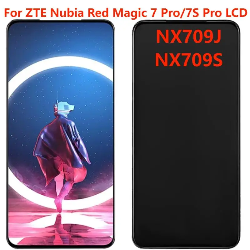 For ZTE Nubia Red Magic 7 Pro NX709J Display With Frame Original 6.8'' 7S Pro NX709S LCD Touch Screen Digitizer Assembly Parts