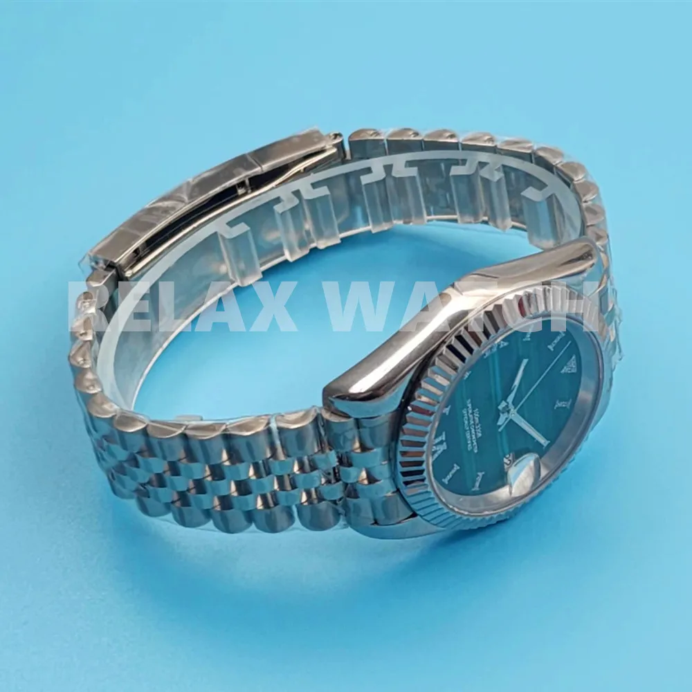 36mm 39mm Sapphire Glass Log Style Stainless Steel Watch Japanese Nh35 Automatic Mechanical Movement New Style Strap