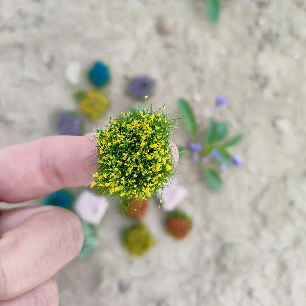 8 teile/los Gemischte Große Blume Cluster Modell Kits Miniatur Pflanzen Materialien für Diy Micro Szene Layout Diorama Zubehör – Detail 8