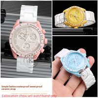 4 styles 20mm for Omega for Swatch Moon Planet MoonSwatch Watch Strap Quick Release Ceramic steel Watchband Men women Bracelet