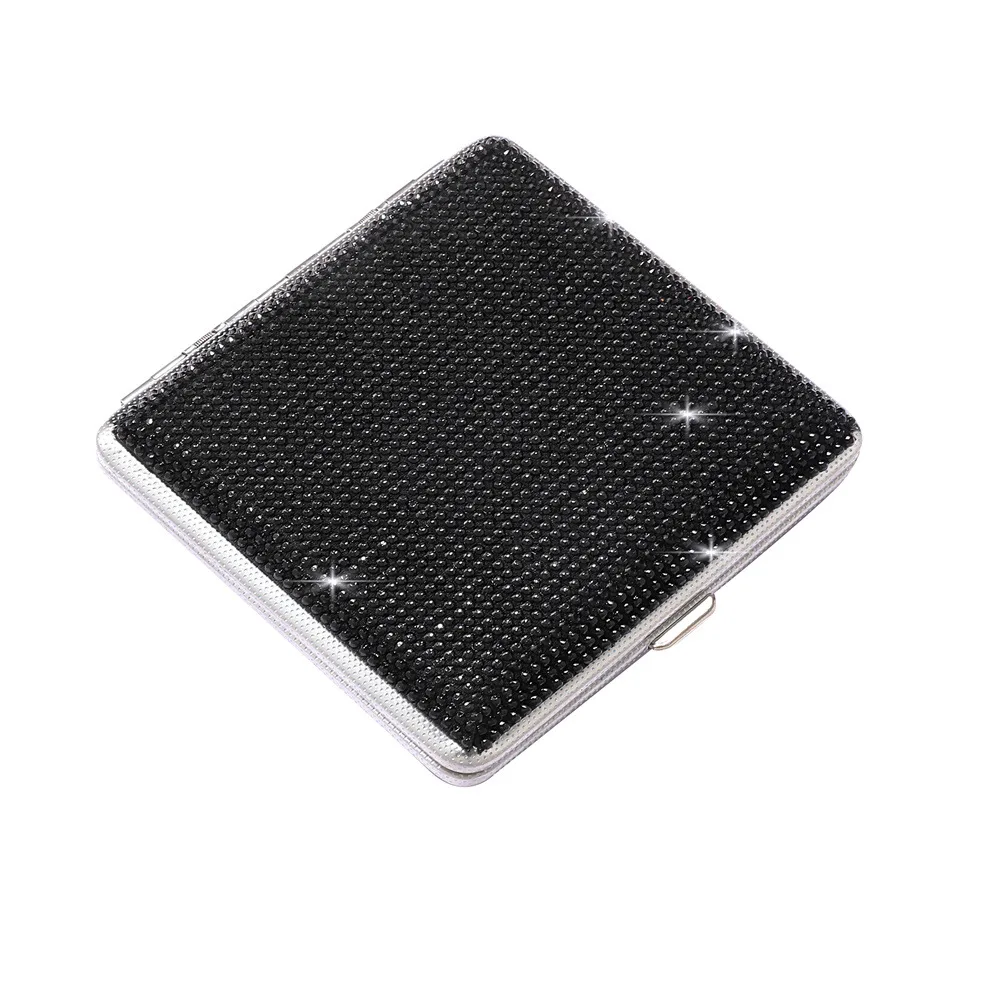 Metal Diamond Cigarette Case 20pcs Windproof Organizer Creative Portable Ladies Car Cigarette Case