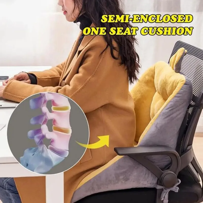 Semi-Enclosed One Seat Cushion, Chair Cushions, Desk Seat Cushion, Warm Comfort Pad, Office Seat Cushions