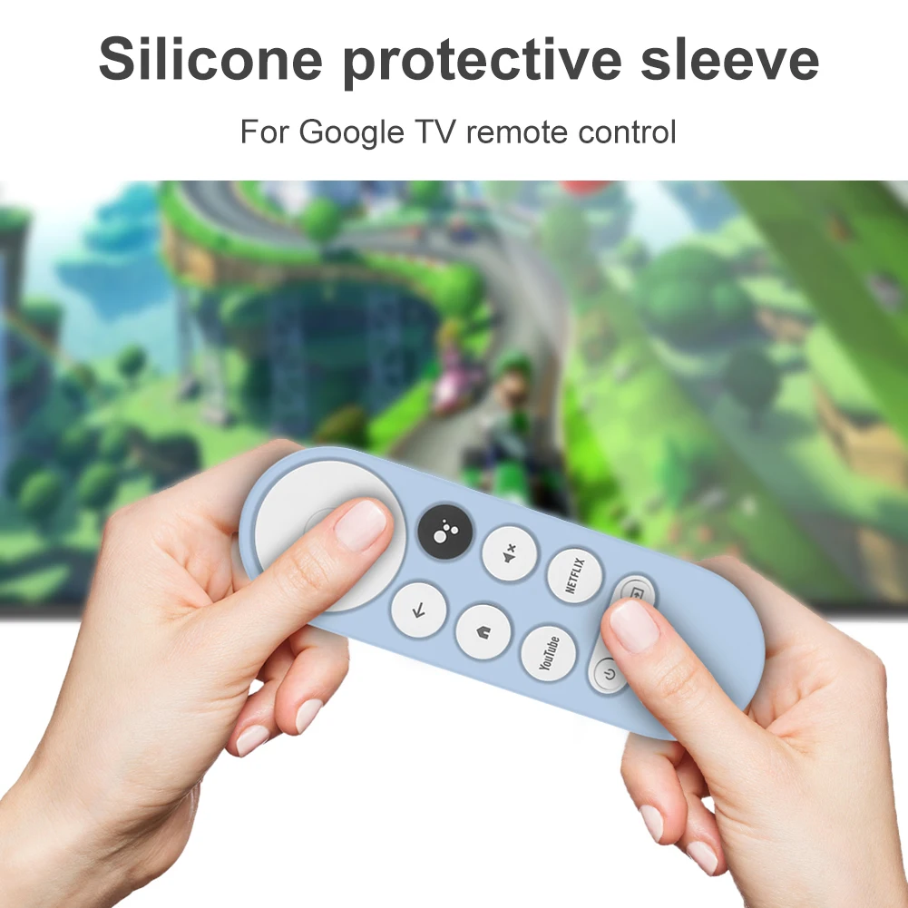 Remote control Case for 2020 Google Chromecast Smart TV Silicone Protective Cover Anti-drop Non-slip Soft TV Remote Case