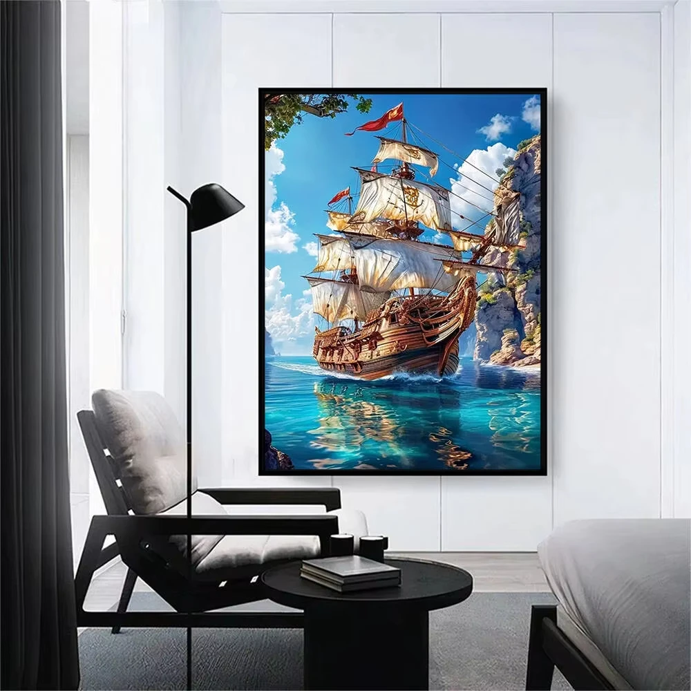 

1000 PCS Puzzles for Adults Marine Ship Landscape, Jigsaw Puzzles Educational Games Colorful Puzzles Gifts Home Decor