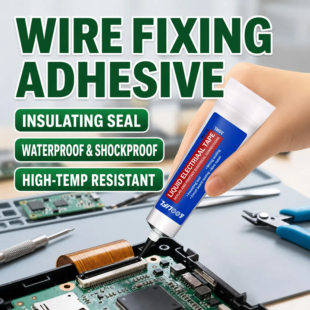 High-Efficiency Insulating Adhesive: Replaces Electrical Tape, Dries Instantly! Designed for Electrical Maintenance and Line Protection, It Is Resistant to High Temperatures, Anti-Aging, and Has Excellent Insulation Pe