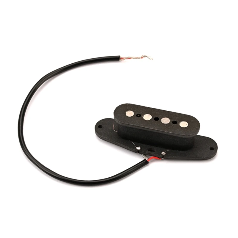 Black 4 String GMB520 Guitar Pickup Single Coil Fiber Bobbin for DIY Guitar Parts Kids Adults Guitar Enthusiast Learners