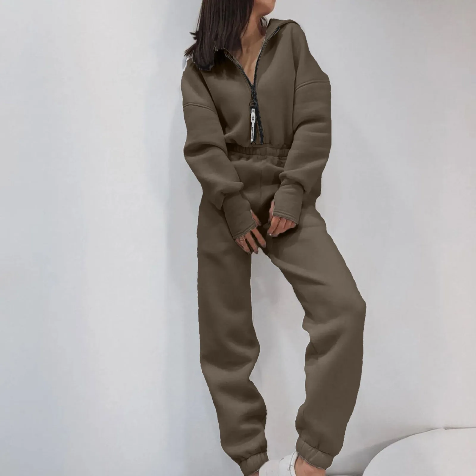 Casual Womens Tracksuit with Zip Up Sweatshirt