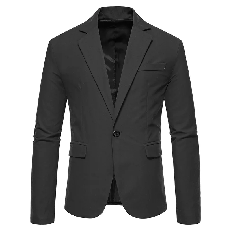 VCollar Suede Single Button Suit Jacket For Man Wedding Men Suit Prom Party Stage Nightclub