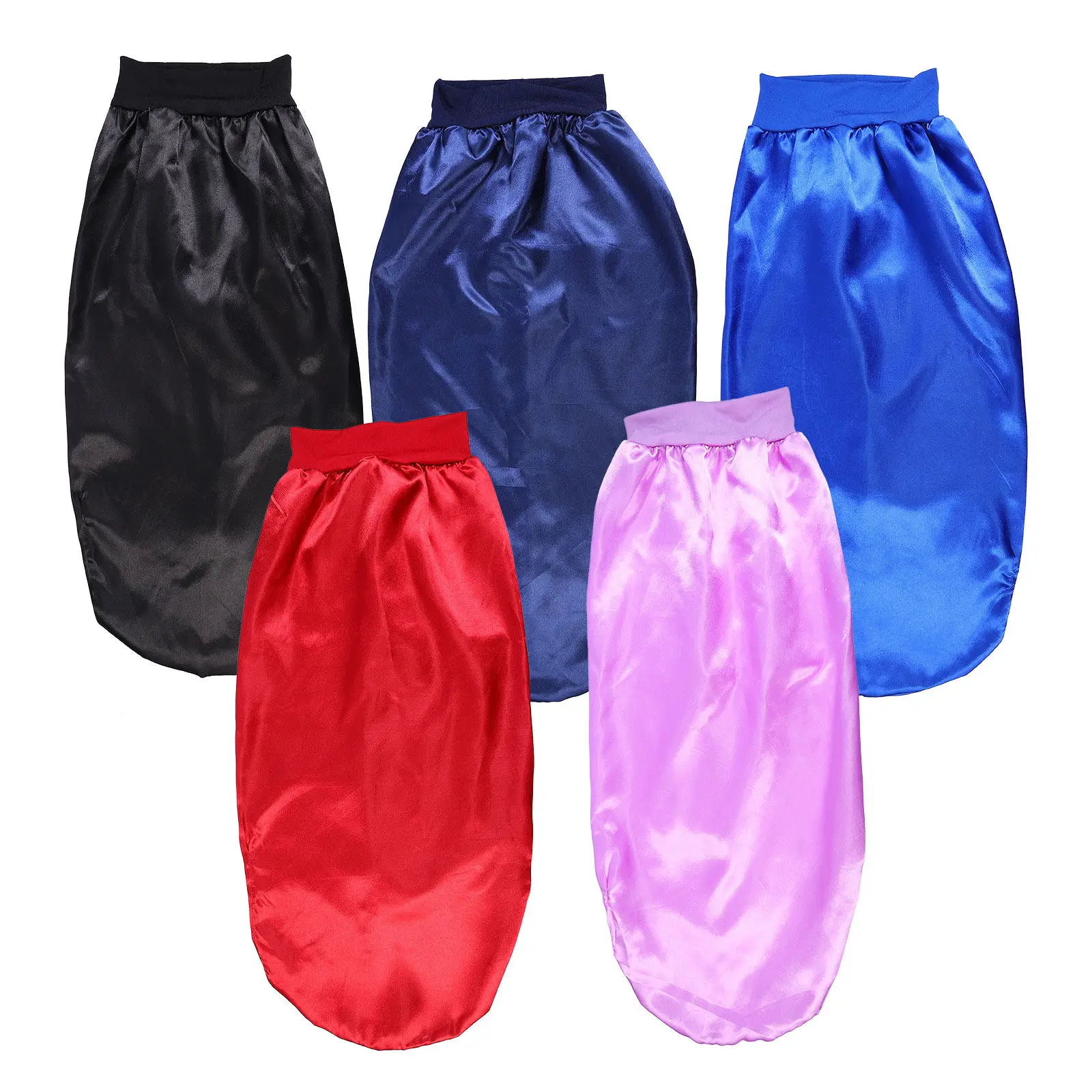 

5 шт. эластичных атласных шапочек для сна с широкими полями для женщин, для защиты волос