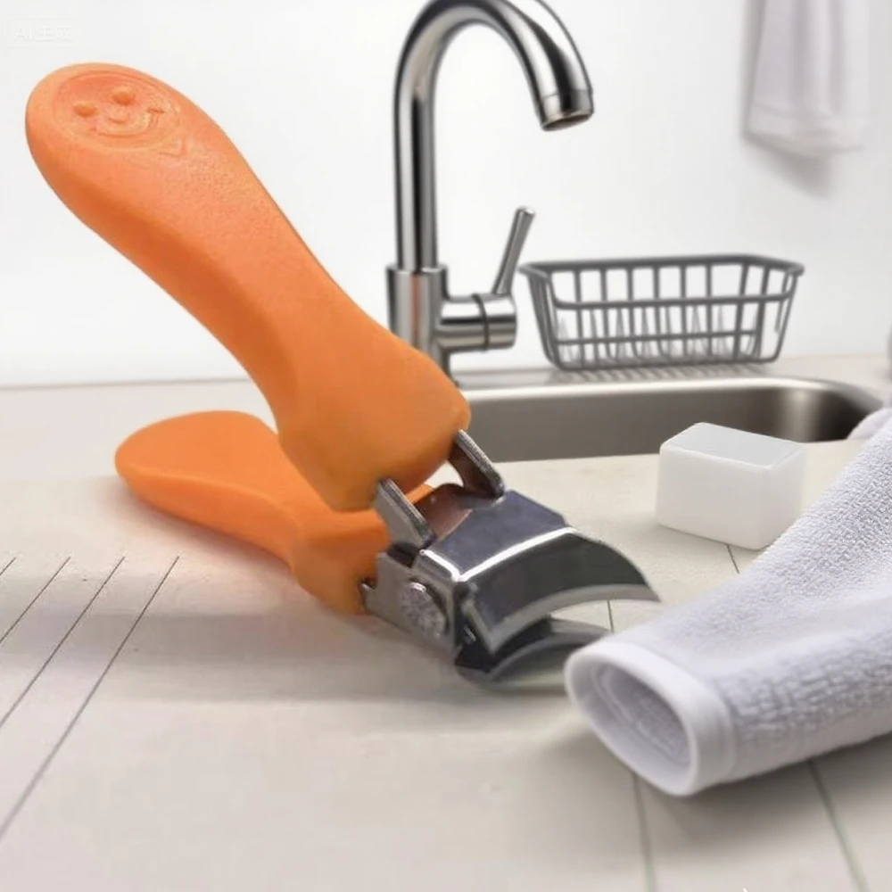 กรรไกรตัดเล็บมืออาชีพสำหรับเล็บเท้าหนาและแข็ง ดีไซน์เปิดกว้าง ป้องกันการกระเด็น ใบมีดคมพิเศษ ดีไซน์กรรไกรทันสมัย