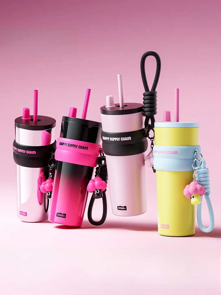 

Большая термокружка из нержавеющей стали для женщин, подарок на день рождения, Новый год, кофейная кружка, портативная бутылка для воды