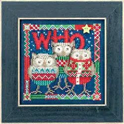 Mh 3306 Three Owls 23-23 Cross Stitch Kit Aida Count Unprint Canvas Stitches Embroidery DIY Handmade Needlework