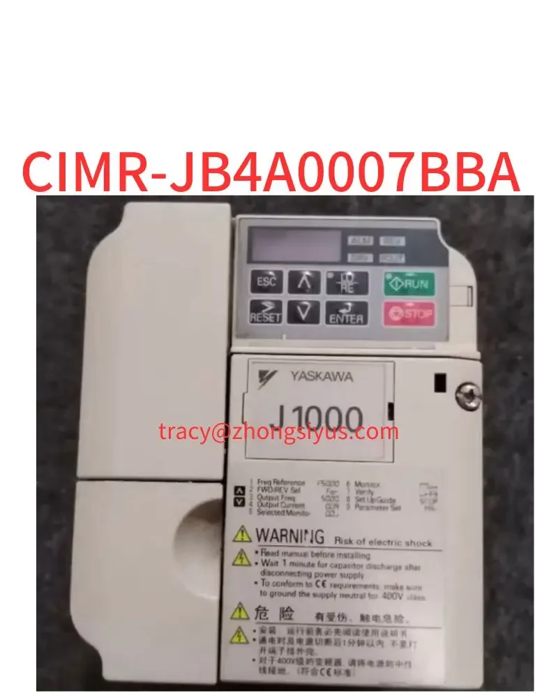 

Used inverter, CIMR-JB4A0007BBA, J1000 series 3.0KW/2.2KW, 380V