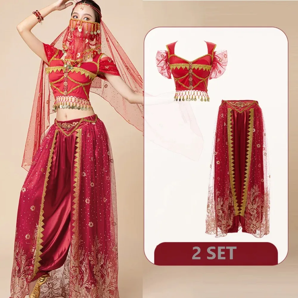 เลดี้เซ็กซี่ Belly Dance ชุด Oriental อินเดียเต้นรําชุดผู้หญิงการฝึกอบรมชุดเจ้าหญิงอาหรับจัสมินเจ้าหญิง Bellydance ชุด