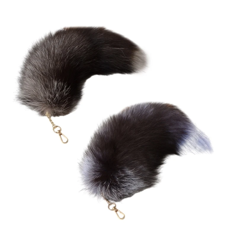 Foxes Tail Pendant Toy Backpack Pendant Keychain Birthday Gift for Boys