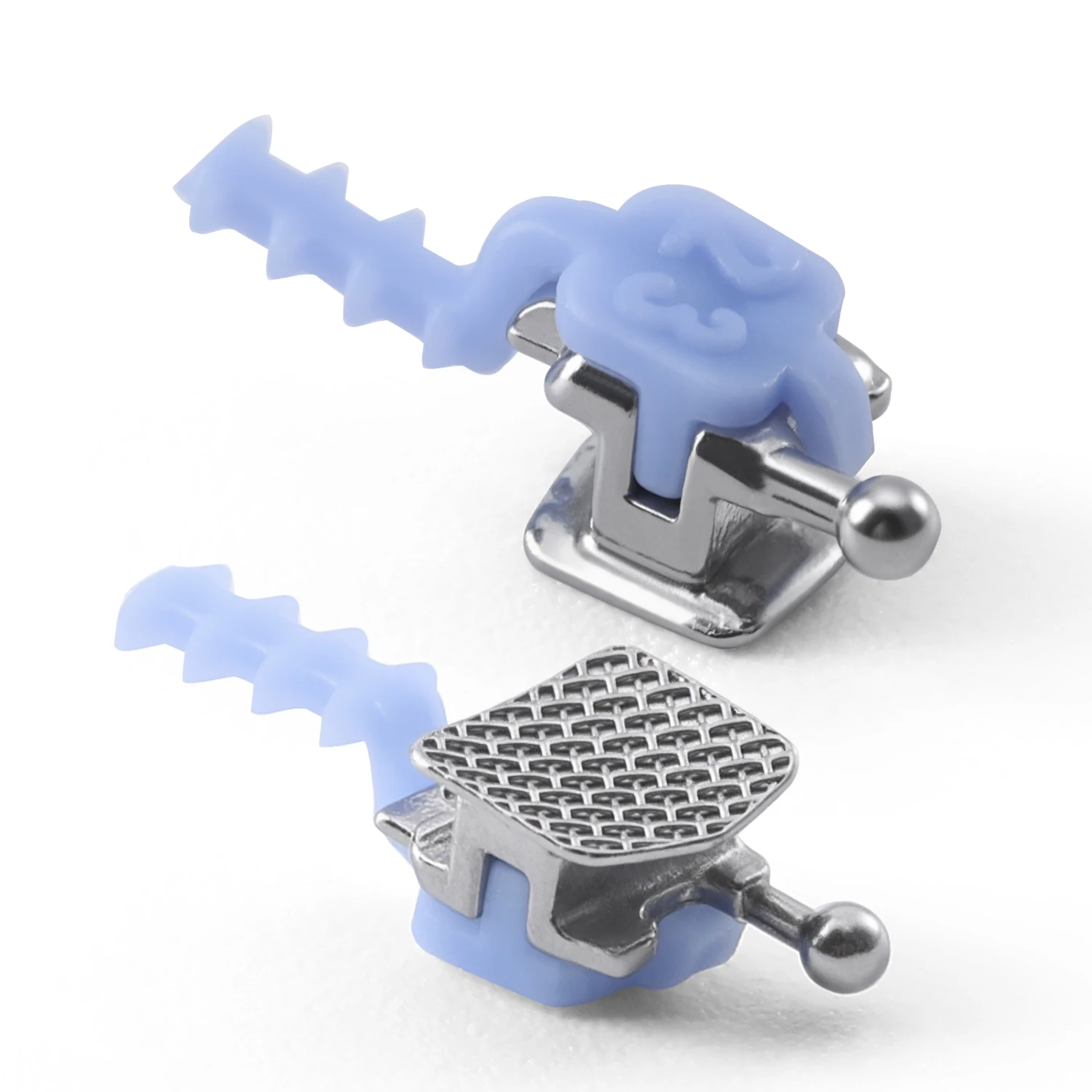 AZDENT Zahnspangen Selbstligierende Brackets mit Netzbasis 20 Stück Roth MBT 0.022 Haken 345 mit Werkzeug Zahnmedizinisches Material – Detail 6