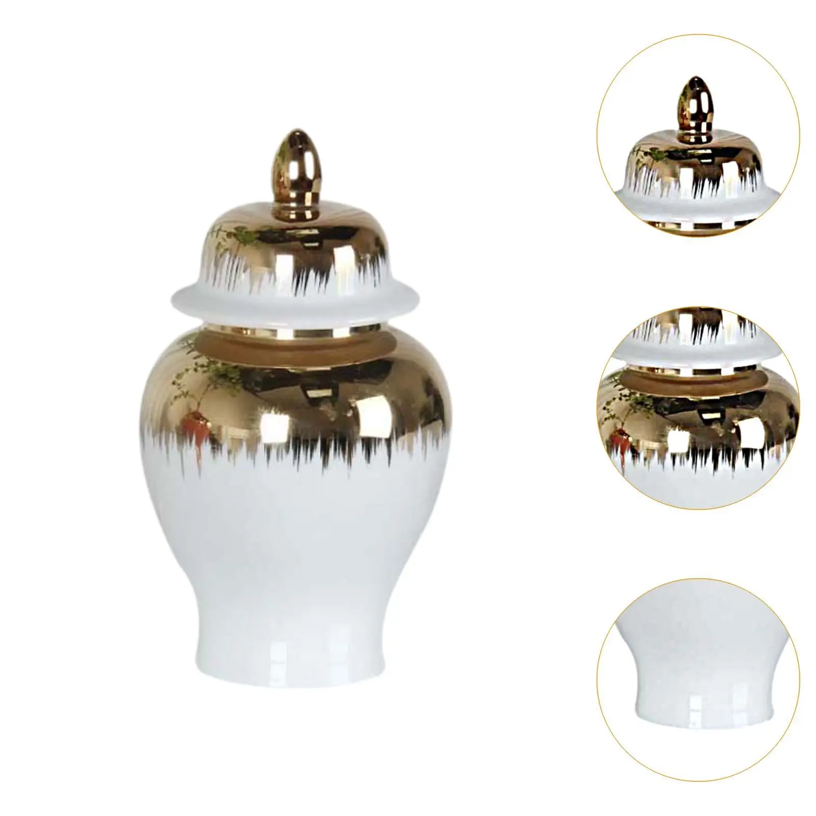 جرة الزنجبيل الصينية التقليدية المنظم الحرف اليدوية الحلي السيراميك المغطاة جرة زهرية لحفلات الزفاف غرف معيشة مكتب طاولة الأزهار