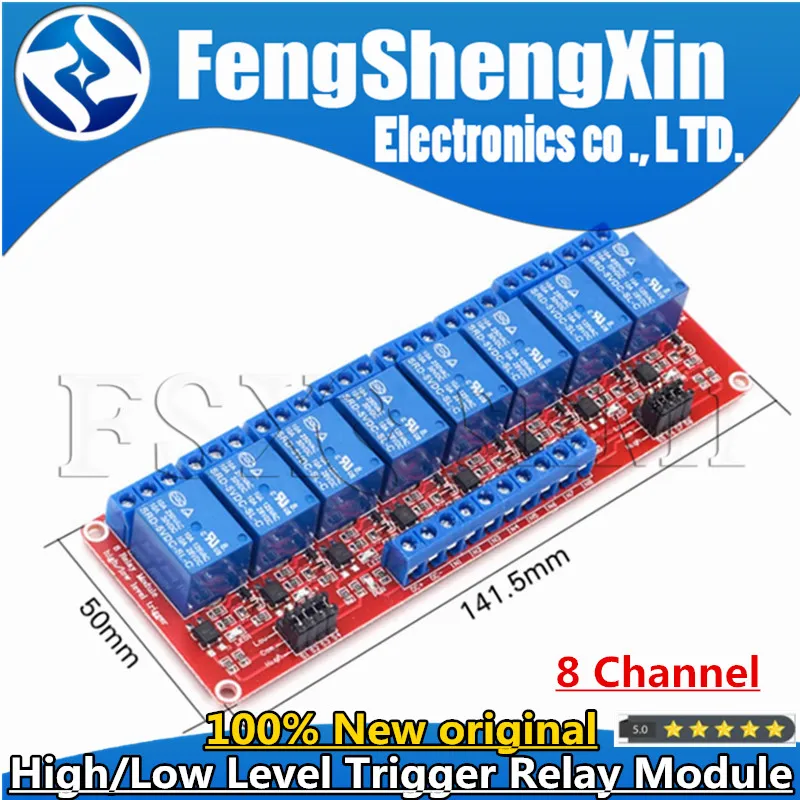 8 Channel High/Low Level Trigger Relay Module 5V12V24V,Home Intelligent Control Module,With Optocoupler Isolation Output