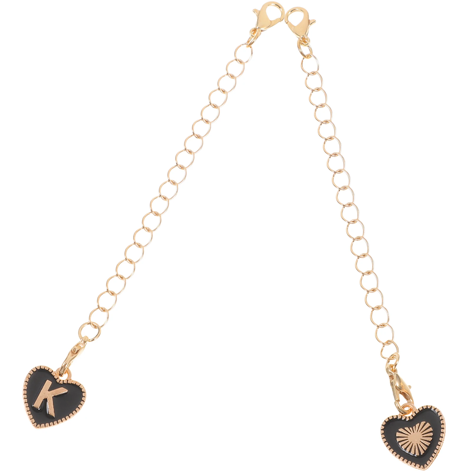 

2pcs Letter Charms Chain for Water Cup Accessories Heart Black Letters White Chains Metal Hanging Decorations Tumblers Outdoor