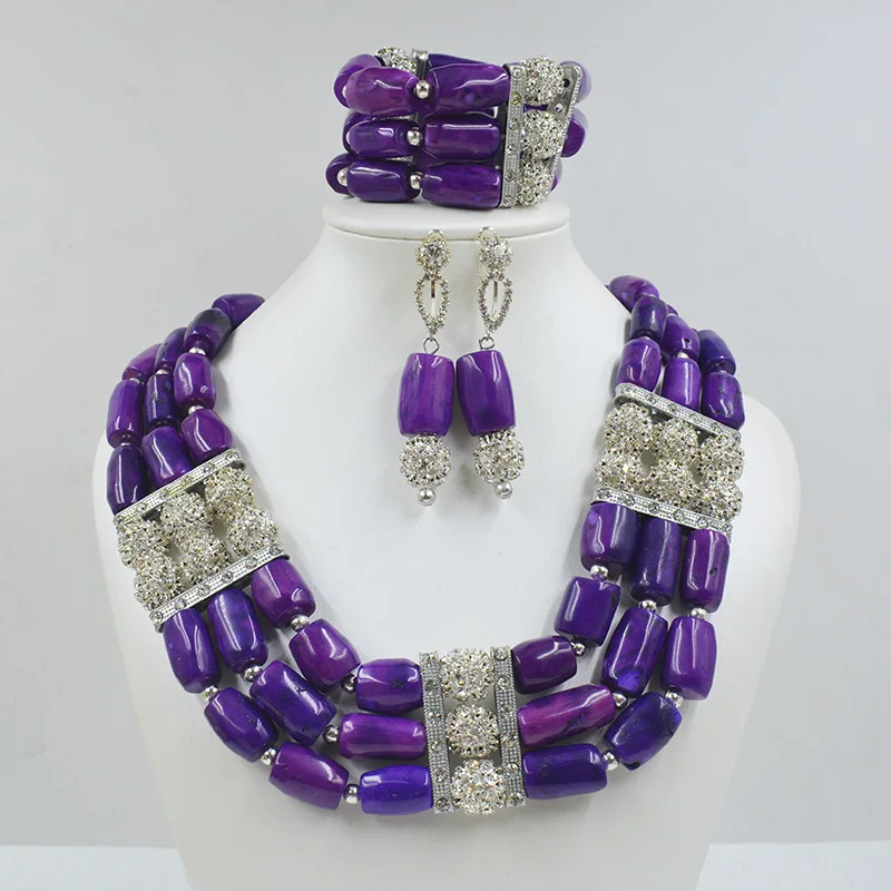 Gorgeous African Coral Beads Bridal Jewelry Set African Beads Jewelry Set for Wedding