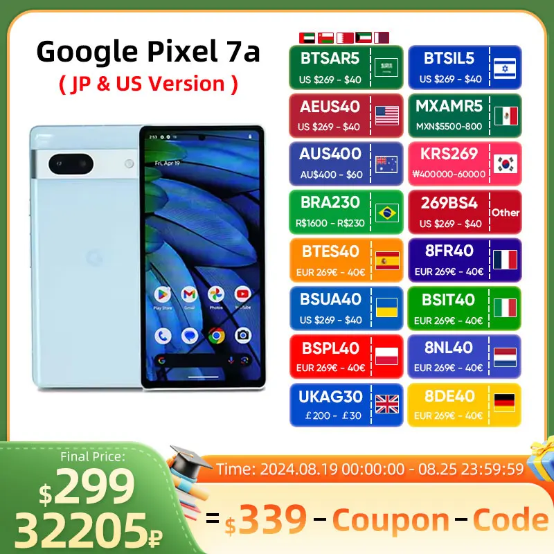 2023 New Google Pixel 7A Mobile Phone 8GB RAM 128GB ROM 6.1