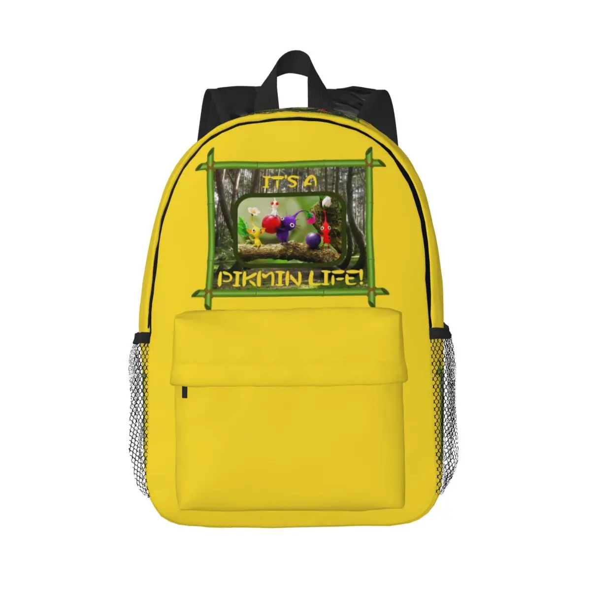 Pikmin Woodland Family Photo Backpack Daypack Large Capacity Boys Girls BookBag Shoulder Bags for Men Women Children School Bag