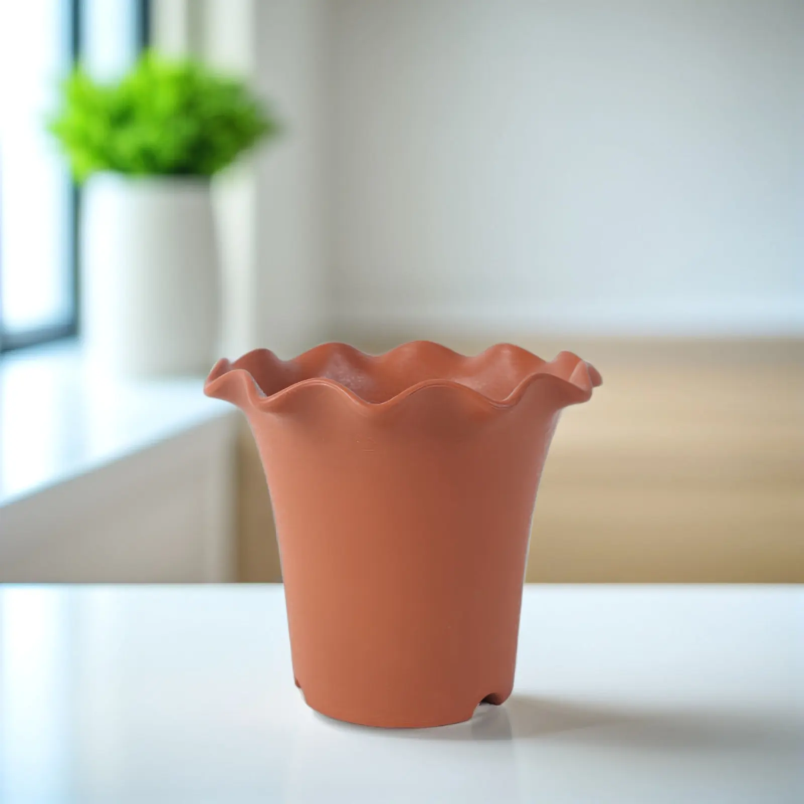 

Набор из 4 прочных квадратных кашпо для сада из полимерной смолы, не деформирующиеся, для подоконников, рабочих столов, патио, дышащие