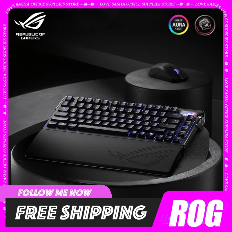 

Rog Extreme Mechanical Keyboard Wireless Three-Mode 8k Aluminium Alloy Keyboard Custom Touch Screen Keyboard For Pc Gamer Gifts