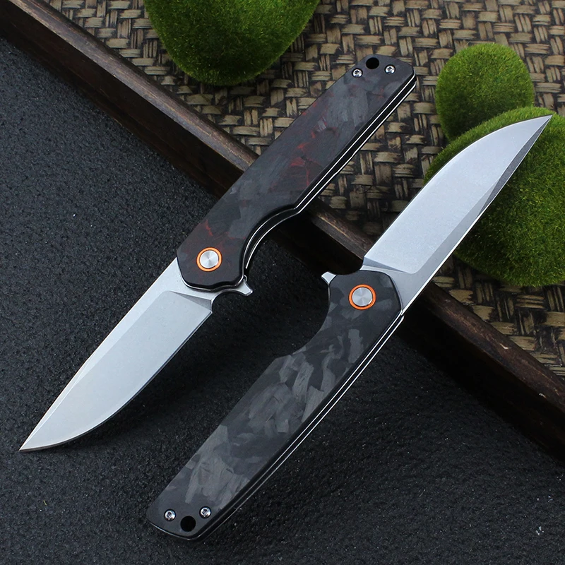 KESIWO GT961 D2 Blade Carbon Fiber Handle Flipper Ball Bearing Tactical Pocket Utility Camping Outdoor Hunting Folding Knife