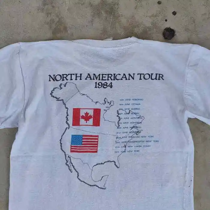 1984 MARILLION NORTH AMERICAN TOUR T SHIRT, new white shirt TE6758