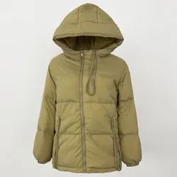 2024 Commuting Thickened Down Jacket Jacket Women Autumn Winter Warm Hooded Filled with White Duck Down Loose Casual