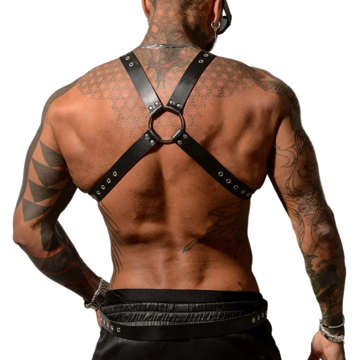 Men Sexy Leather Vest Bondage Lingerie Gay Harness Adjustable Body Chest Harness Full Body  Strap Belt  Exotic Accessorie view 5